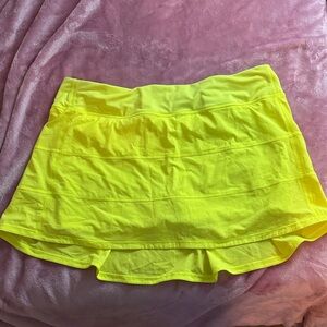 Lululemon Athletica Neon Yellow Skort